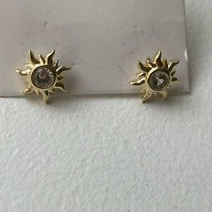Argentine Handmade Gold Sunburst Earrings